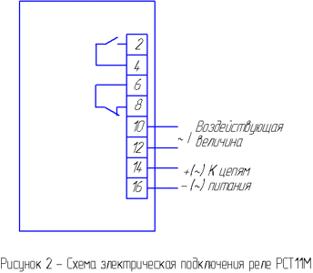 Схема подключения РСТ11М